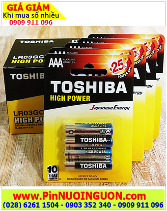 COMBO 01Hộp 12vỉ Pin AAA Toshiba LR03GCP BP-4PV High Power _Giá chỉ 396.000/Hộp 48viên